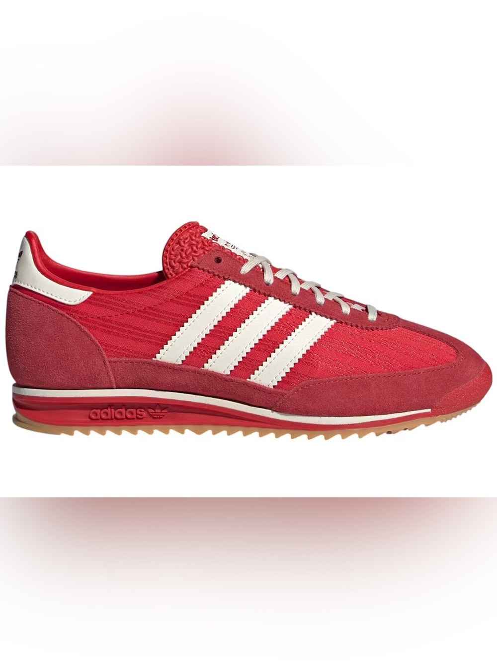 adidas Red and White Women's Retro Runner Sneakers